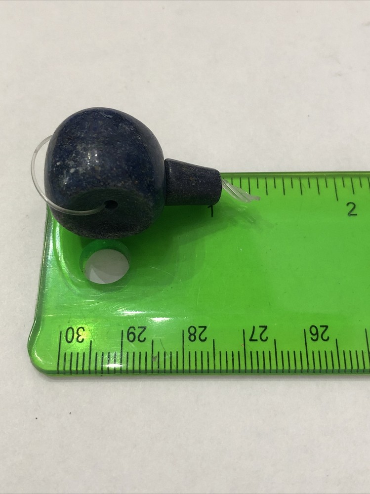 One (1) Tibetan Lapis 3 Hole Guru Bead