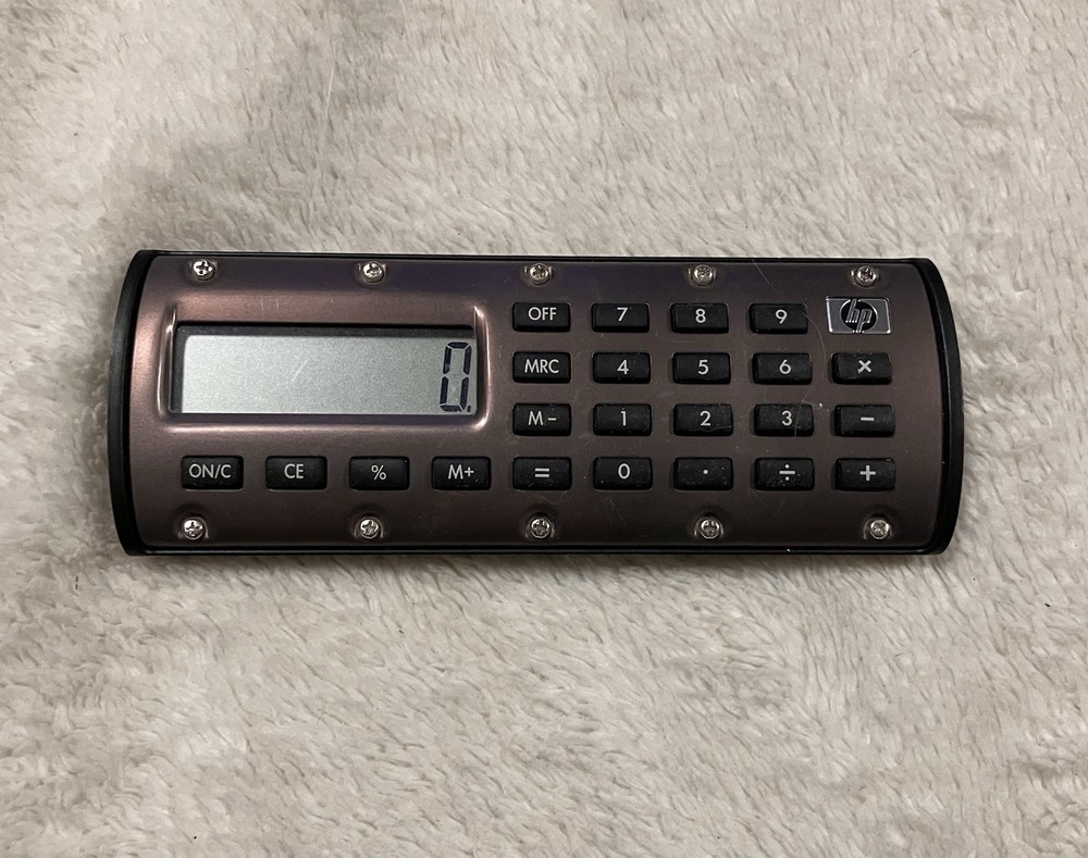 HP Quick Calc Mini Magnetic Pocket Calculator