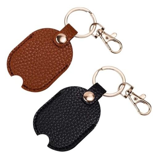 Leather Car Key Sleeves, Car Key Loop Replacement Leather Protector Auto 2