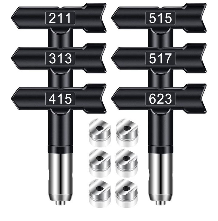 6HHG Reversible Spray Tip Precise Nozzle Airless Paint Replacement Diff Sizes