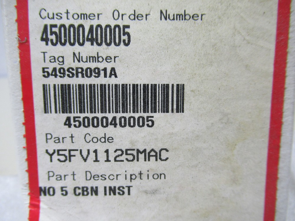 (2) Flowserve No. 5 Carbon Insert - Y5FV1125MAC - NOS