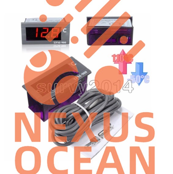 TPM-900 220V Digital Temperature Controller LED Panel Meter with Sensor