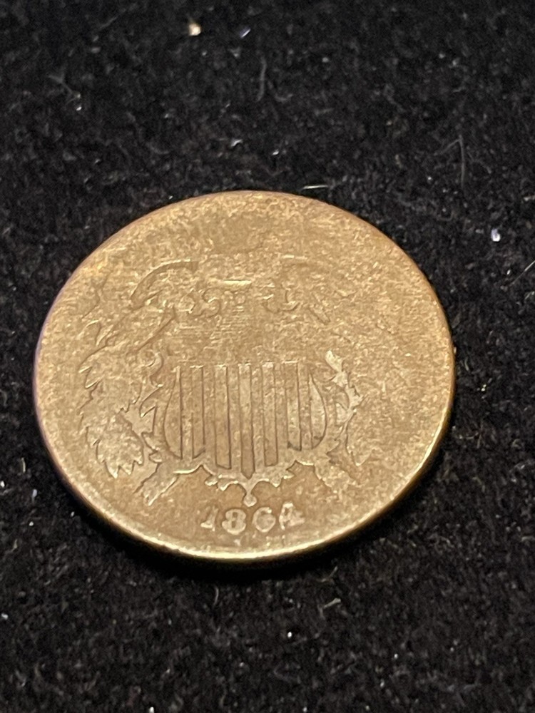 1864 TWO CENT PIECE - US Coin Ungraded b