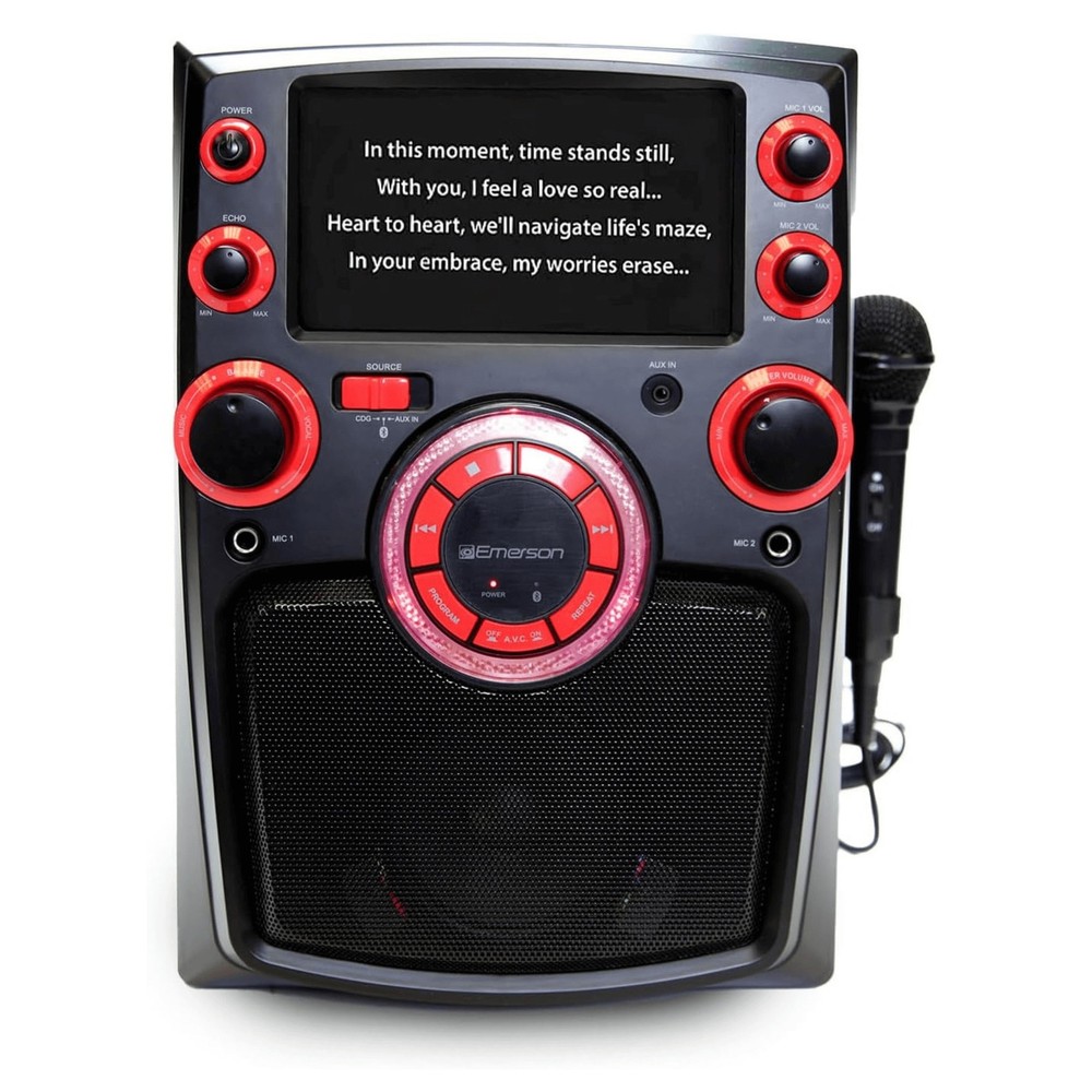 Portable Bluetooth Karaoke System with 7" LCD Display
