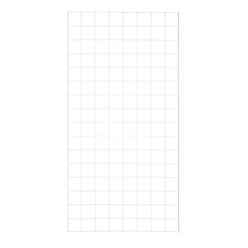 Wire Grid Panel 2' x 4' with 4 Wall Mounts White Retail Display Craft Gridwall