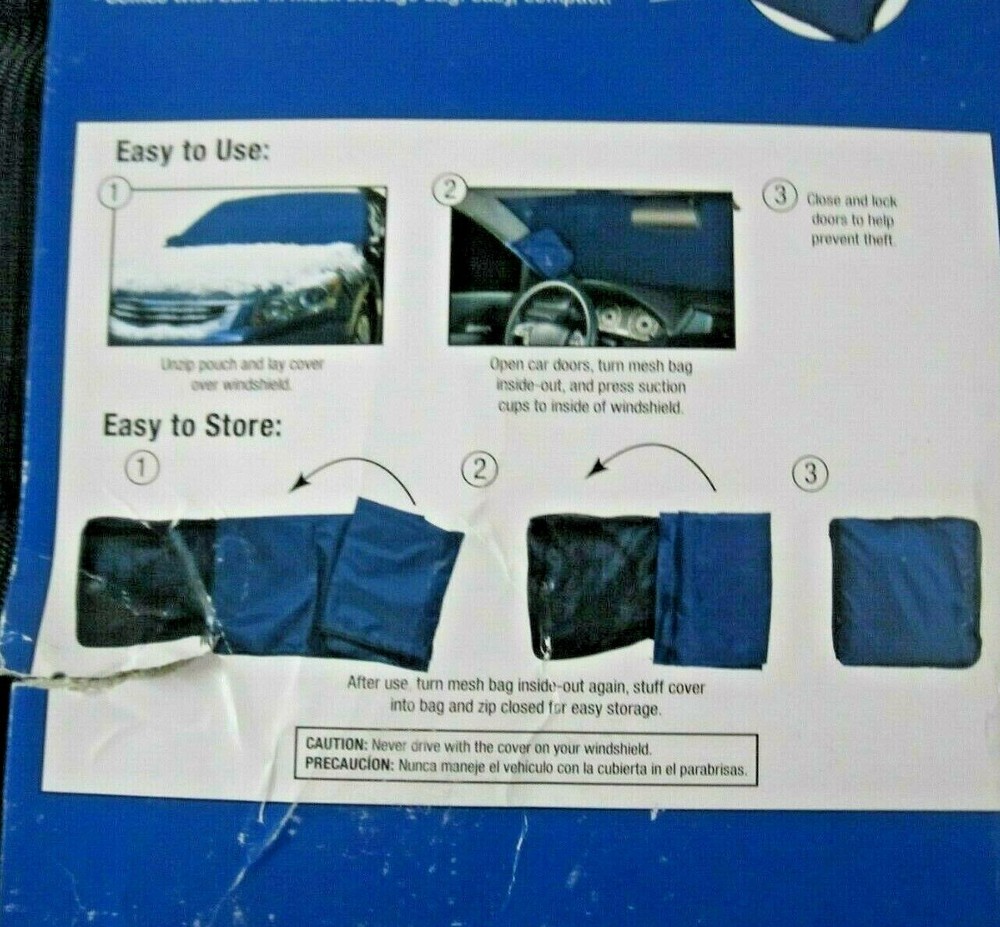 Auto Expressions Winter Warrior Windshield Cover with Mesh Bag New
