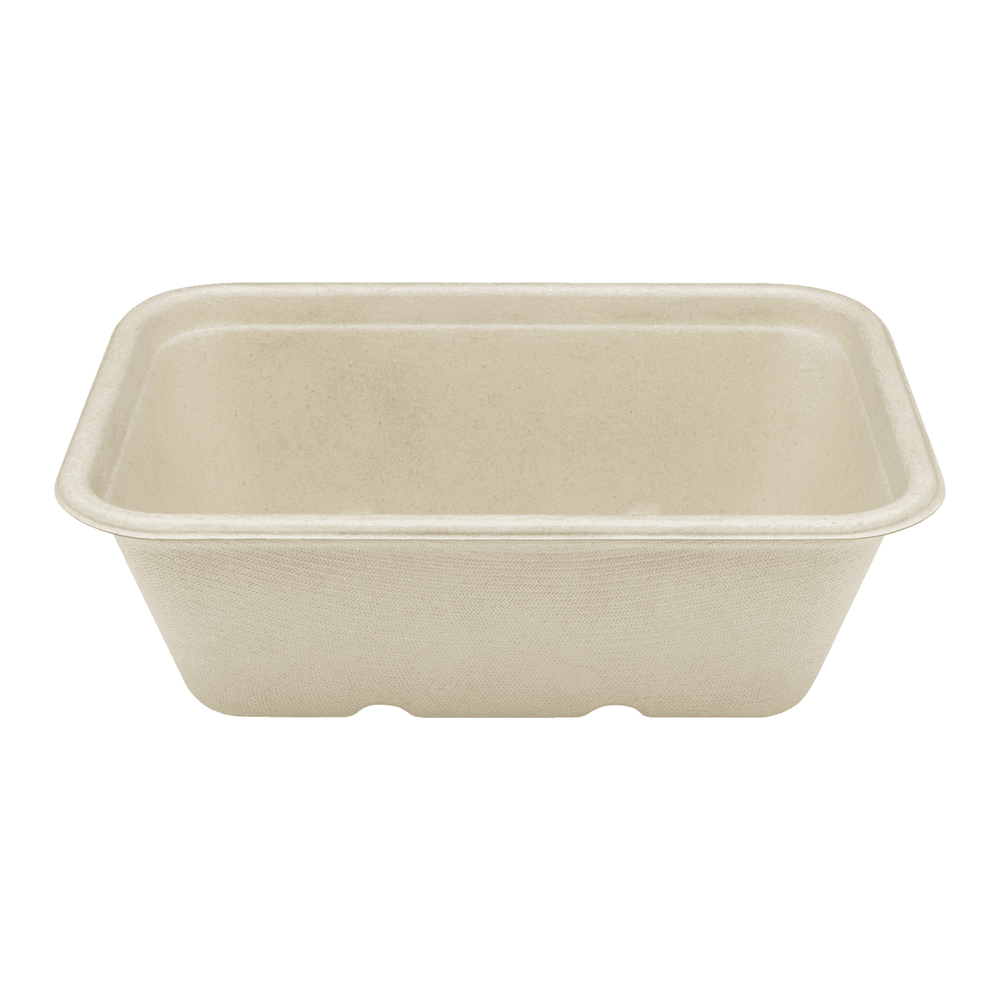 Karat Earth 24oz Natural Bagasse Take Out Container, Rectangular - 500 pcs