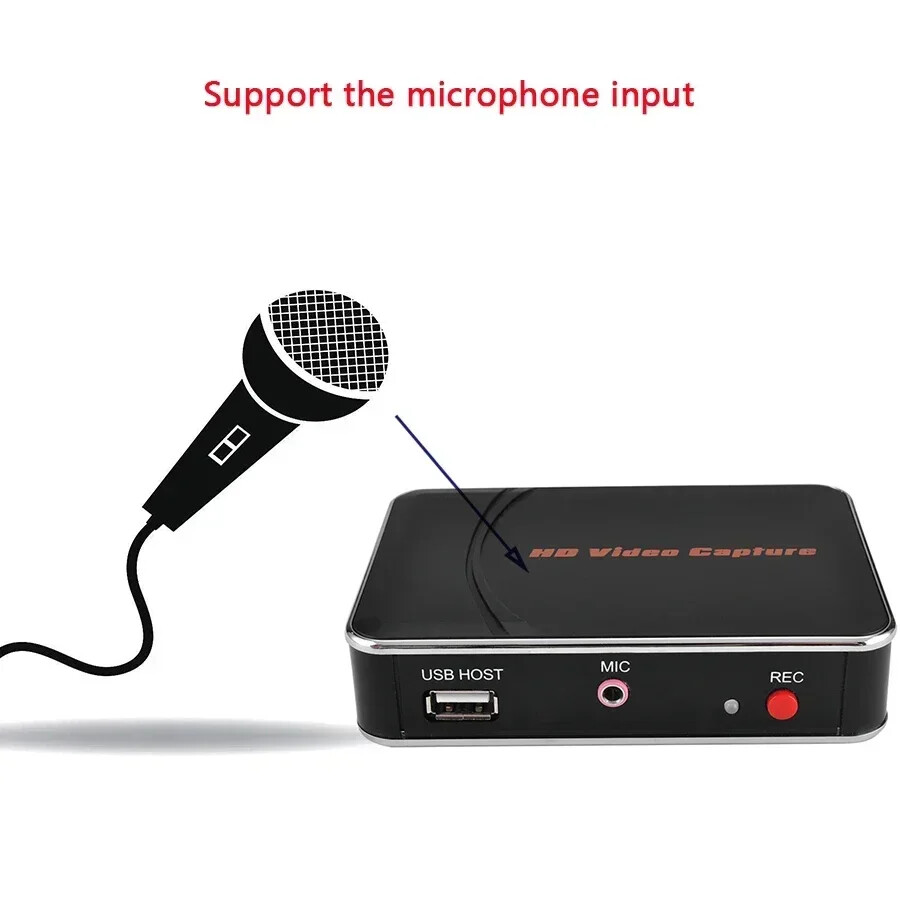 EZCAP 280HD HDMI Game Capture Card Video Record Box Recorder MIC Input U Disk PC
