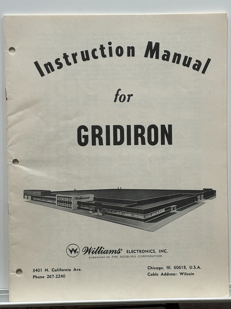 ORIGINAL-WILLIAMS-GRIDIRON-INSTALLATION & OPERATIONS PROCEDURES-SCHEMATICS