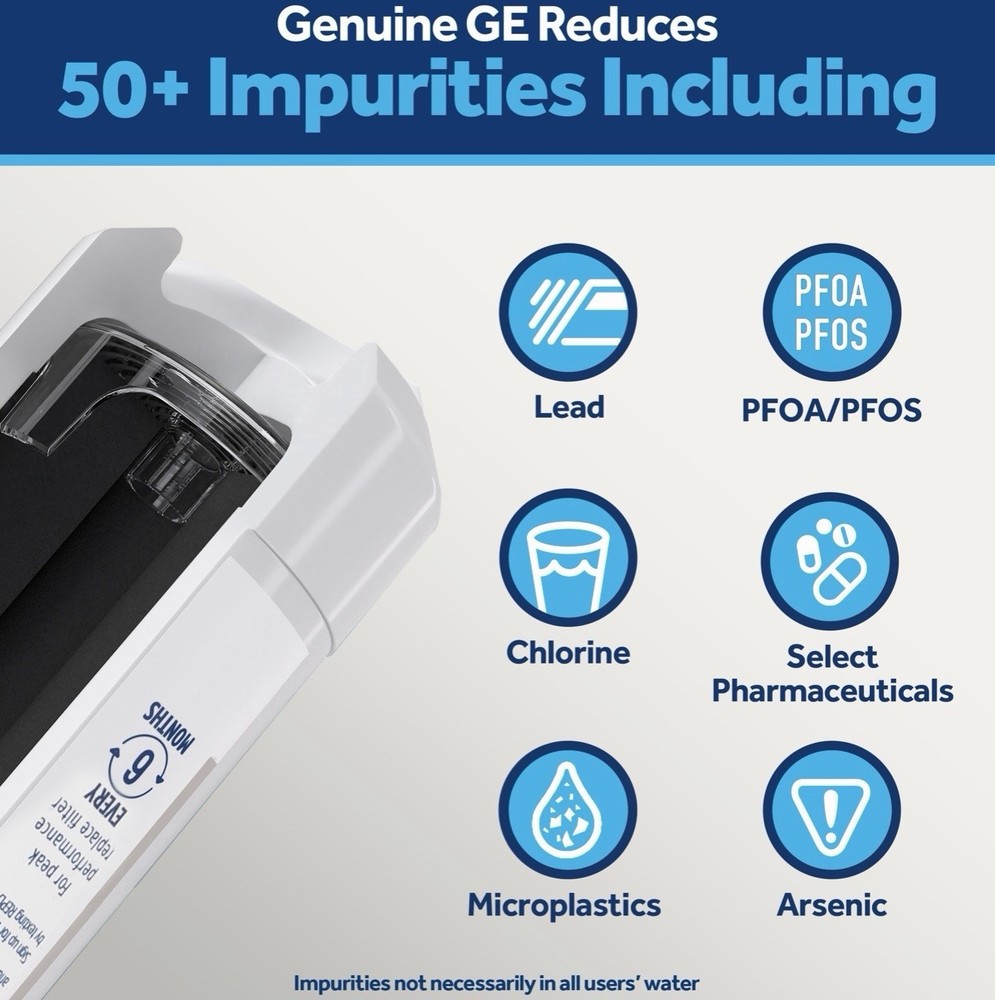 Genuine GE XWFE Refrigerator Water Filter Replacment WITH CHIP NEW IN BOX4 pack