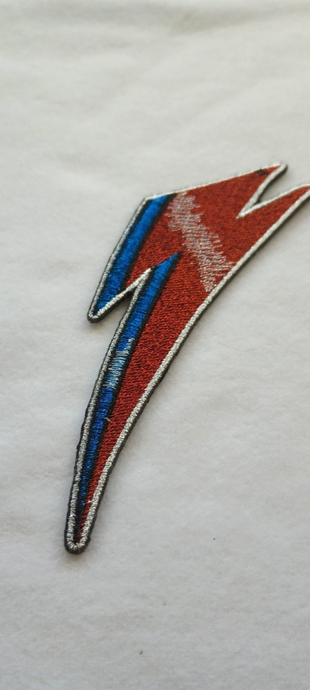 David Bowie Bolt 5 x 1.75 Inch Iron On Patch