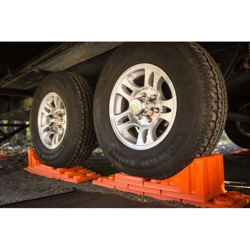 Stop N Chock Wheel Chocks Durable Self Positioning Stabilizing Guide