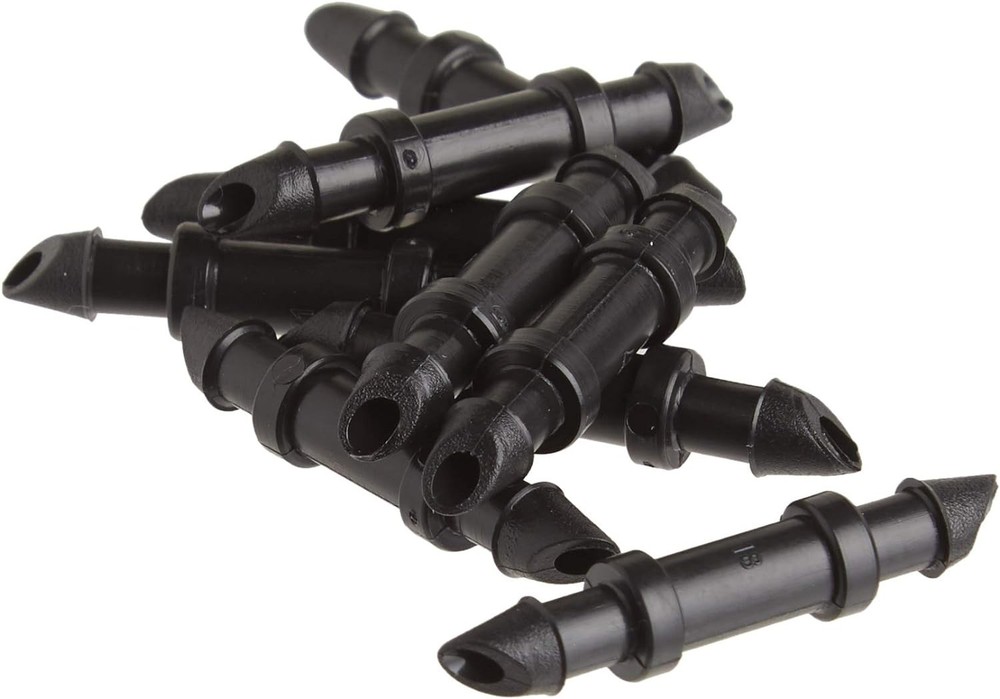 50-Piece 1/4" Barbed Coupling Connectors for Efficient Drip Irrigation Systems