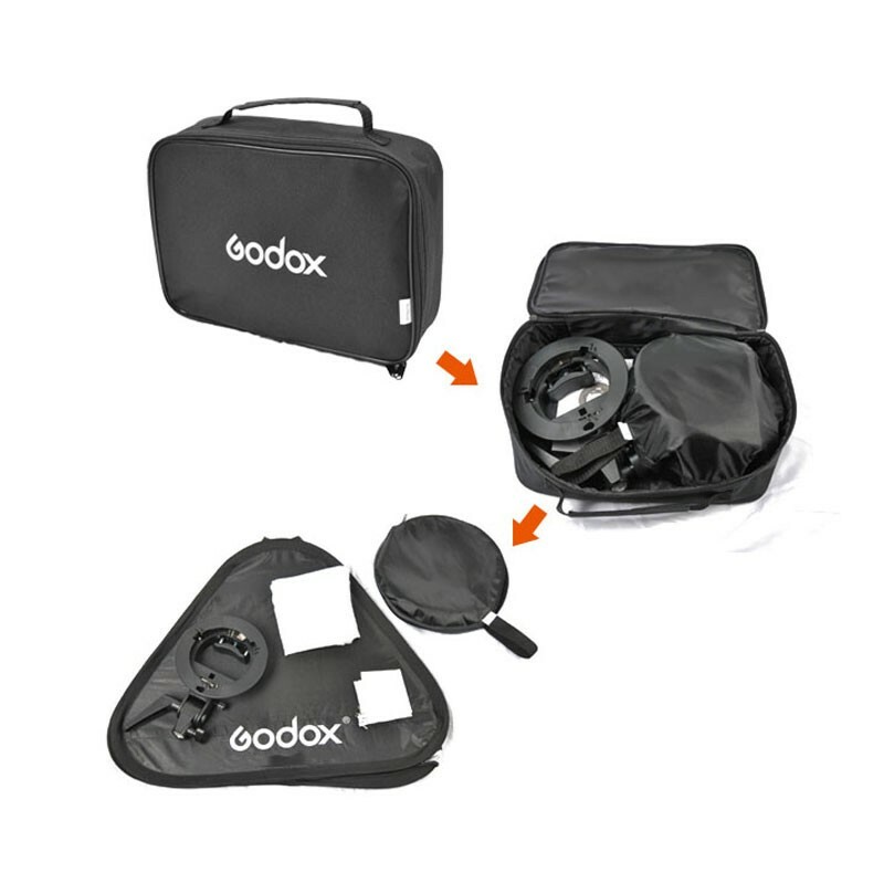 Godox S-Shaped Quick-release Softbox + Flash Bracket For Bowens Mount With Bag