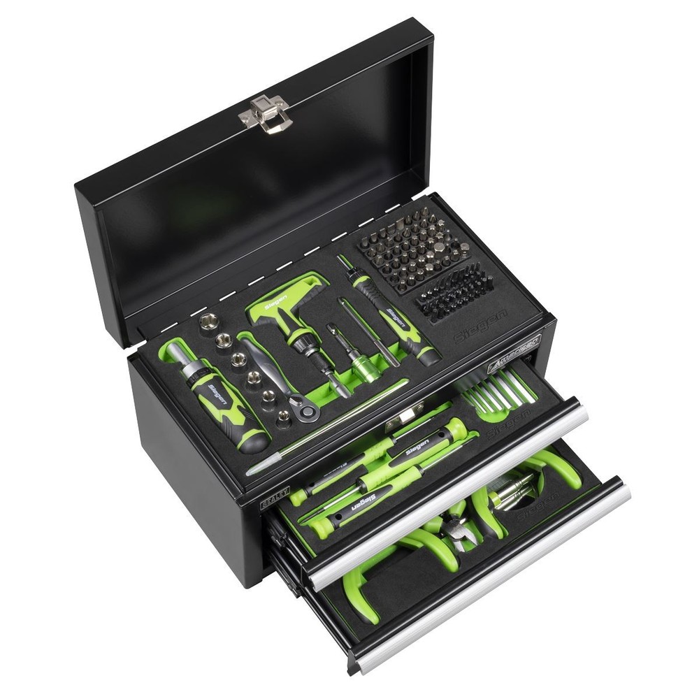Siegen Mini Toolbox S01335 2 Drawer with 111pc Tool Kit Workshop Garage