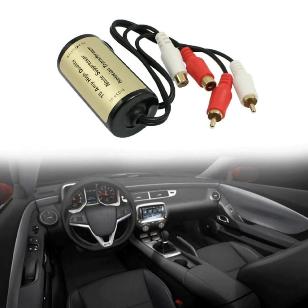 Noise Isolator RCA Filter for Ground Loop Suppression in Car Audio System Setup