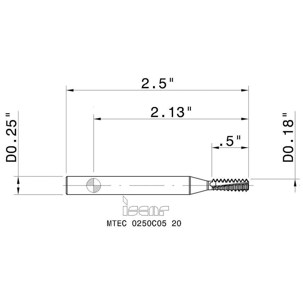 Iscar Helical Flute Thread Mill