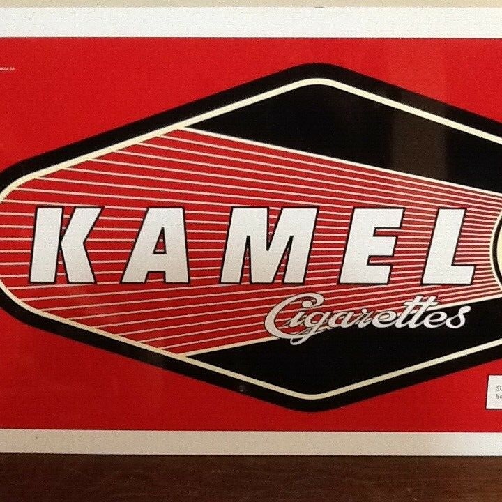 1998 KAMEL RED CIGARETTES TIN SIGN 22" x 12 1/2"