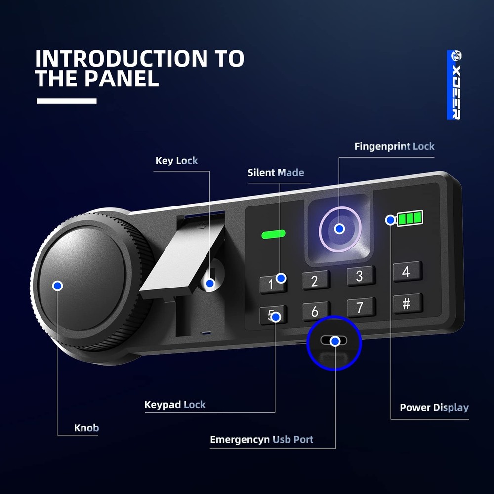 Biometric Safe Box Quickaccess Security Safe Box With Upgraded Fingerprint Steel
