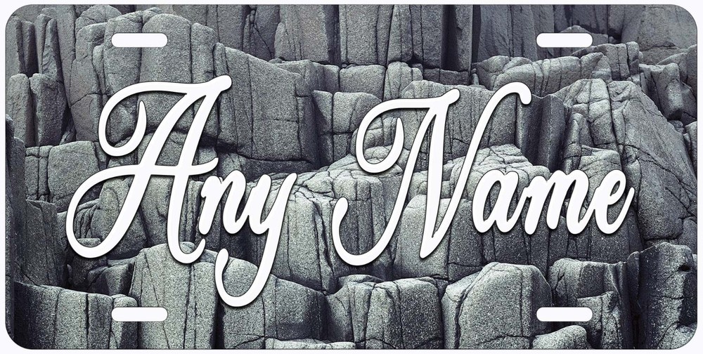Columnar Basalt Background Personalized Novelty Car Auto License Plate Any Name