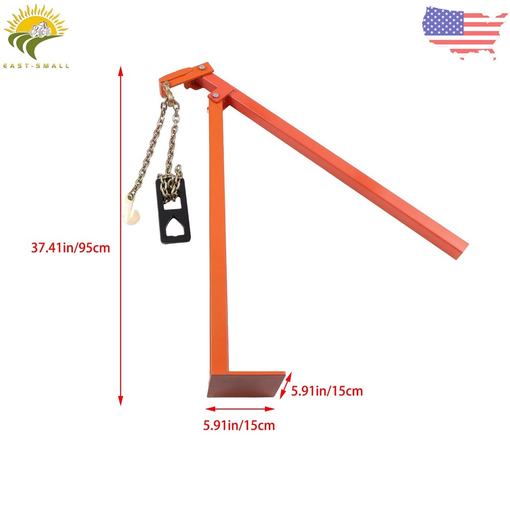 Heavy Duty Fence Post Pullers with Puller Plate & 47in Chain 36in T Post Puller