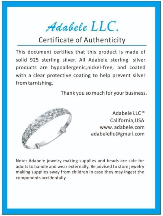 20pcs Adabele Authentic 925 Sterling Silver 7mm - 20pcs, silver