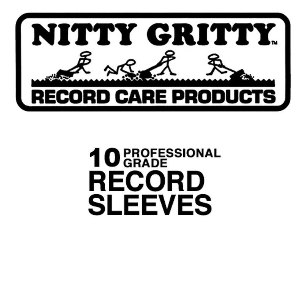 10-Pack Nitty Gritty Professional Grade Poly-Lined Vinyl LP Record Inner Sleeves
