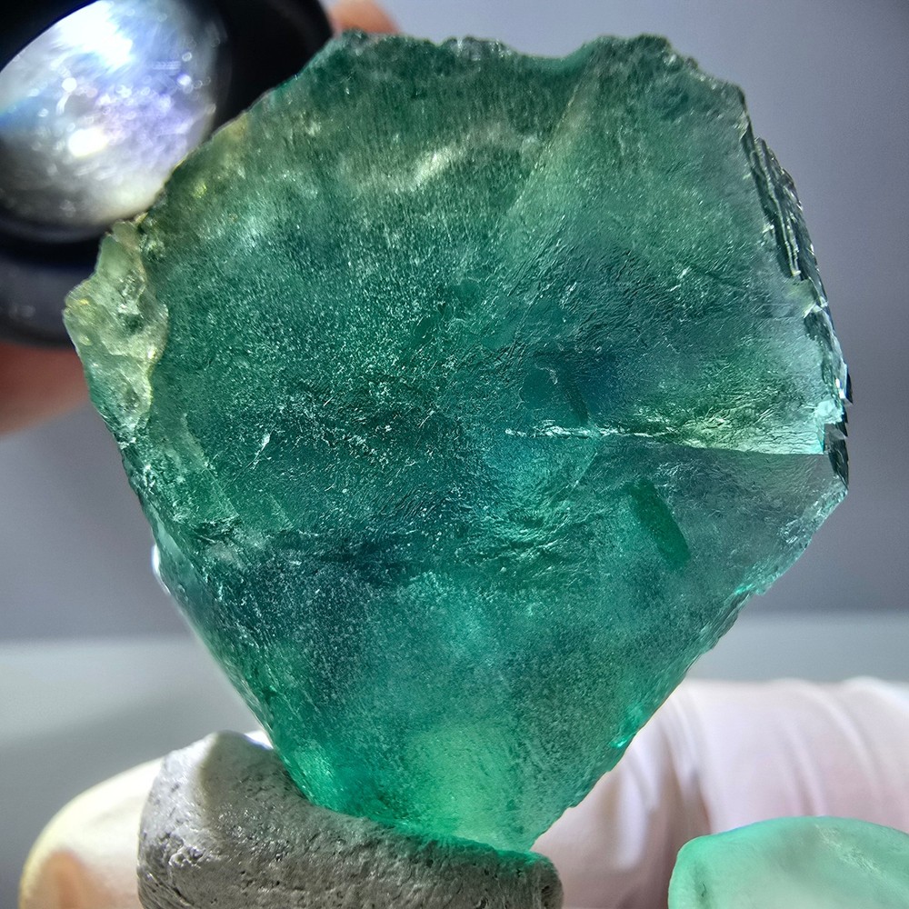 Clear Phantom Fluorite Cube parquetted, green Okorusu, Namibia 38*25*25mm