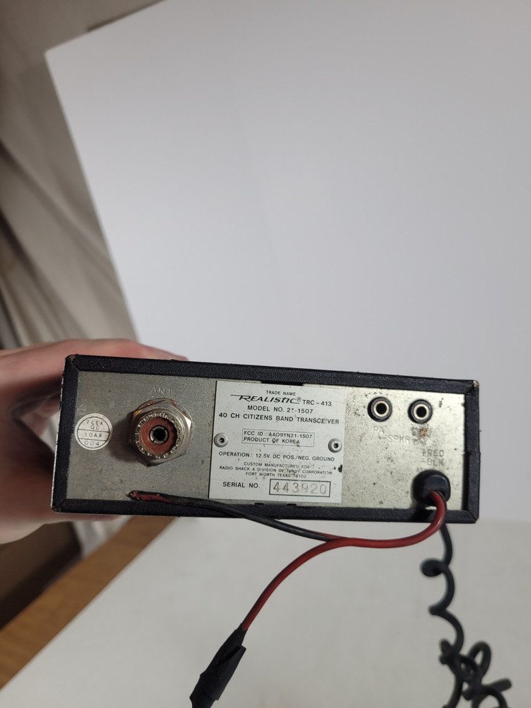 Vintage Realistic TRC-413 40 Channel Transceiver 21-1507 Untested Ships Free