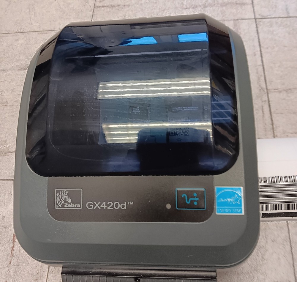 Zebra GX420D Thermal Label Printer Ethernet /USB with  AC adapter