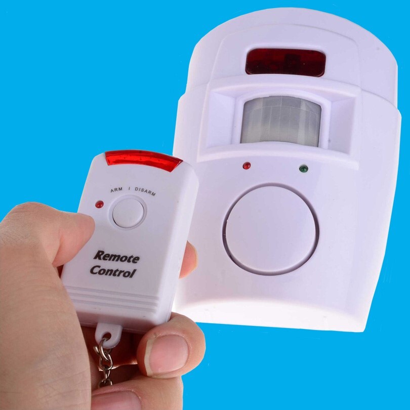 Wireless PIR Motion Sensor Alarm + 2 Remote Controls Shed Garage Caravan 105db