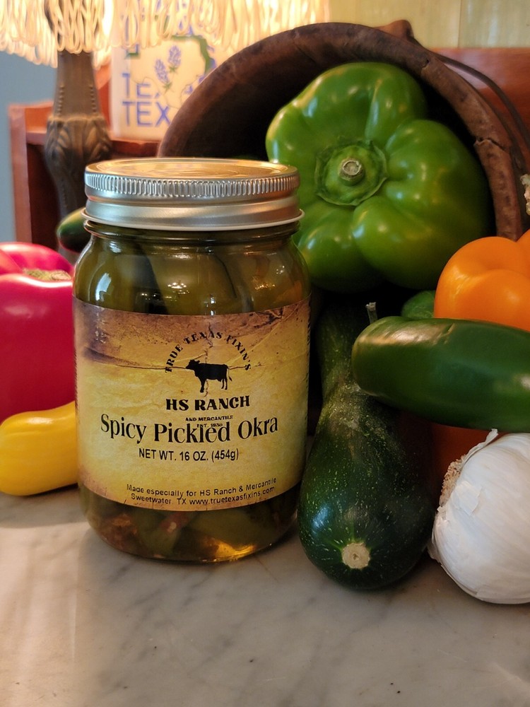 HS RANCH Spicy Pickled Okra (3) 16oz Jars Pantry Pack