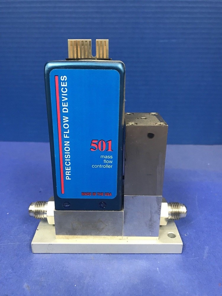 Precision Flow Devices 501 Mass Flow Controller MFC, Silane SiH4, 500 SCCM, Used
