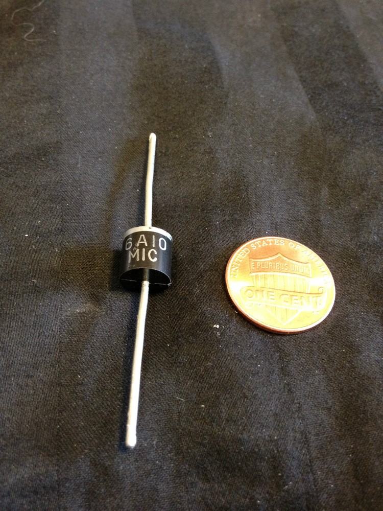 2x DIODES SOLAR PANEL 6 amp 6A10 6A 1000V 1KV Axial Rectifier Schottky Blocking