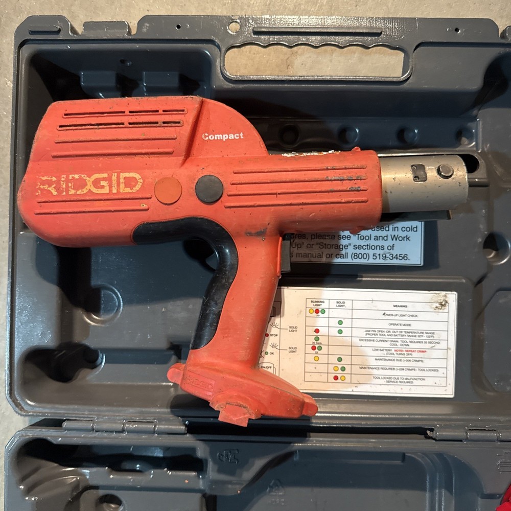 Ridgid 100-B Compact Press Tool Kit w/ 1/2”-1” Compact Jaws.