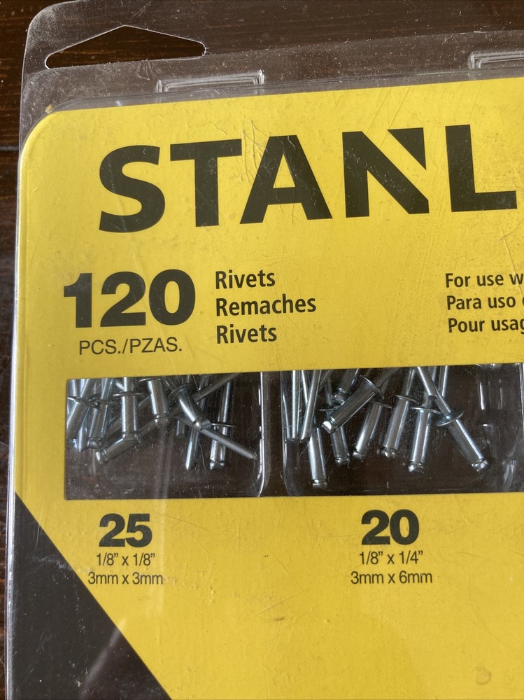 Stanley #R120 Rivet Pack Assortment 120 PCs