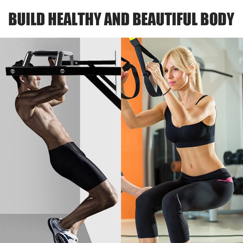 Wall Mounted Pull Up Bar with Multi Grip for Pull-up Chin-up Multifunctional ...