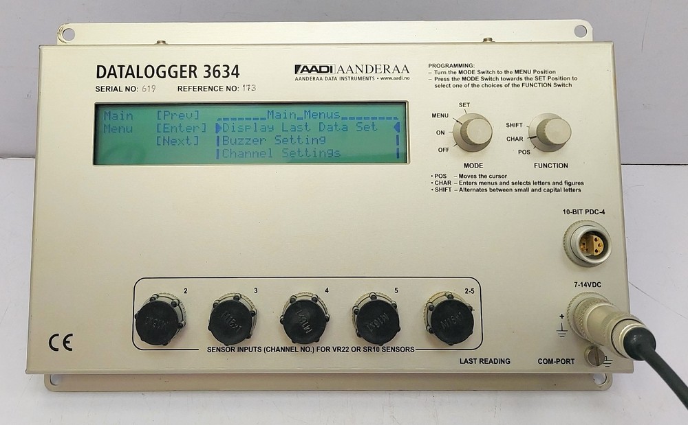 AADI Aanderaa Instruments Data logger 3634