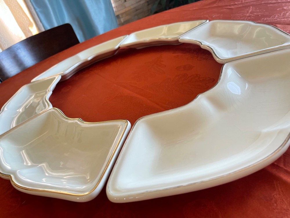 antique rare culinary essentials platter (6 piece)