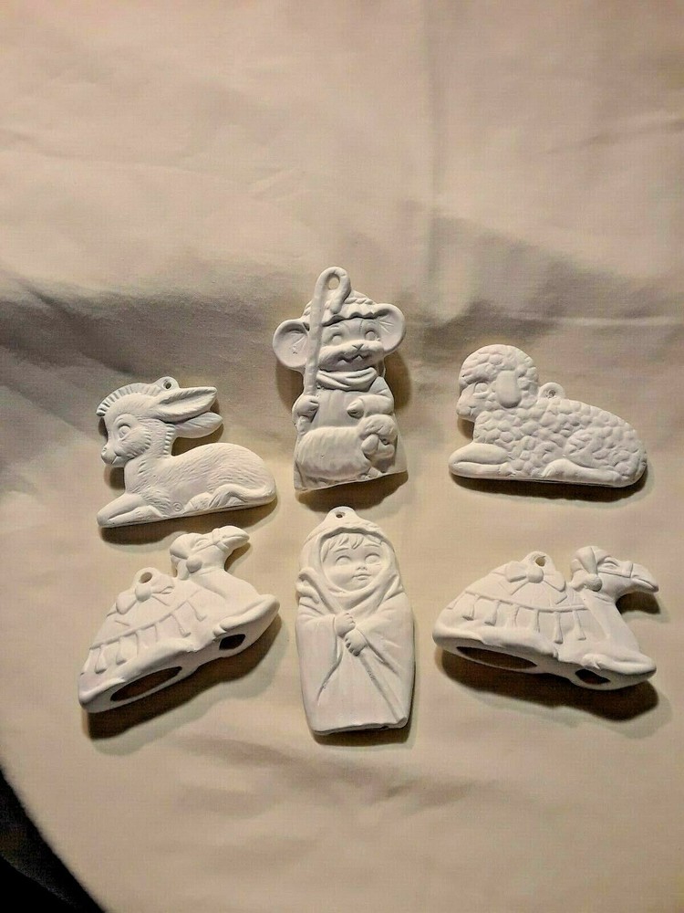 Shepherd Ornament Ready to Paint Ceramic Bisque