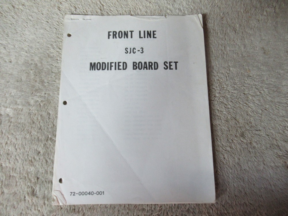 FRONT LINE  SJC-3 MODIFIED  TAITO      arcade game manual