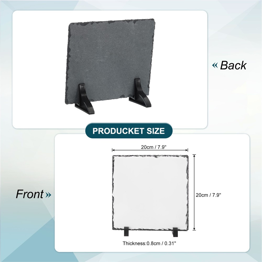 Sublimation Slate Blanks, Square, 8"