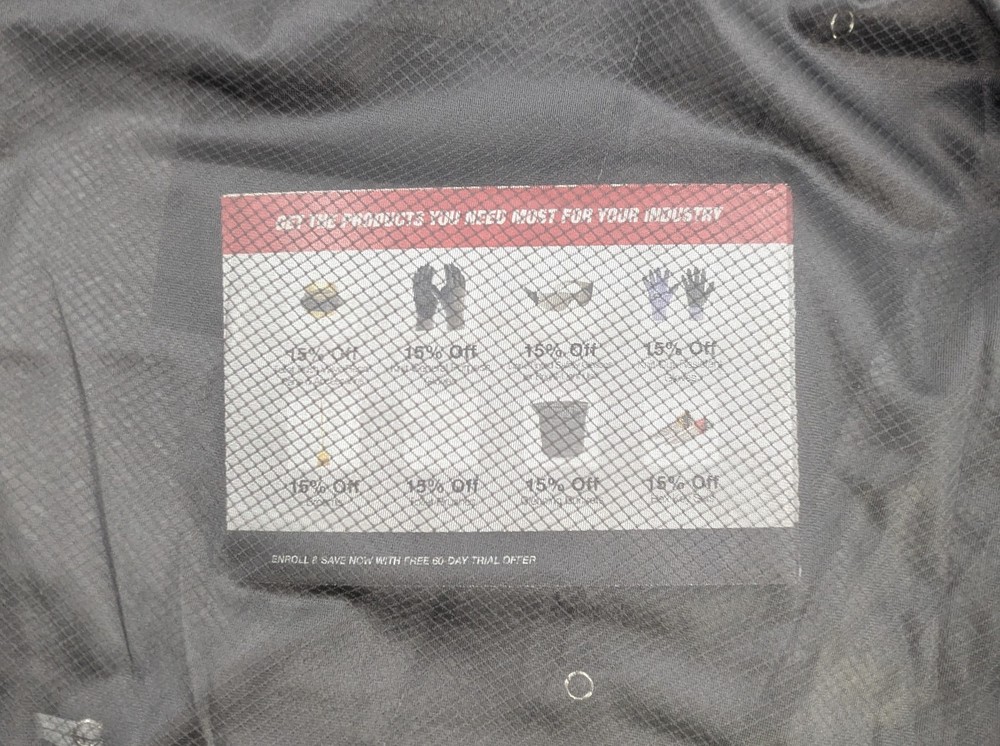 NOS! Transforming Tech ESD Jacket, Lightweight Poly-Carbon Blend 3XL Black