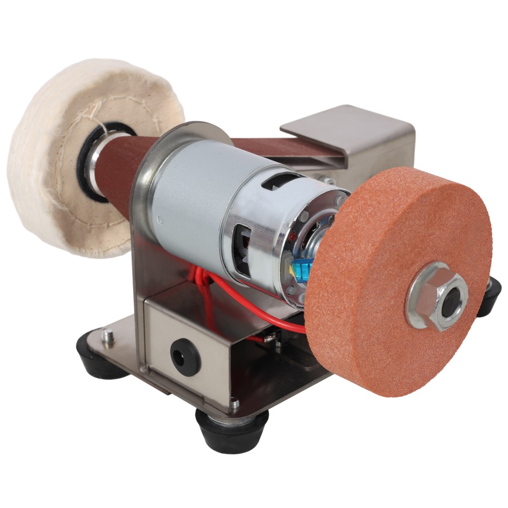 Adjustable 7-Speed Mini Belt Sander for Knife Making & Sharpening Kit