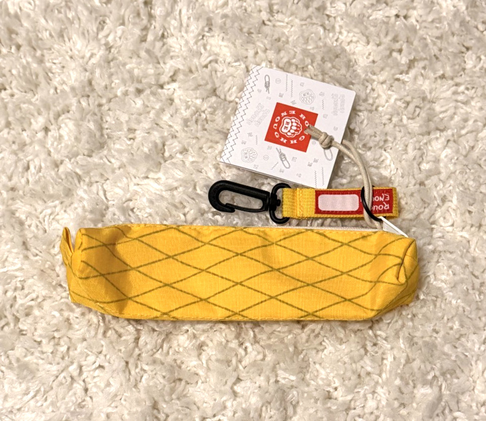 NEW - Rough Enough Small Yellow Pencil Case