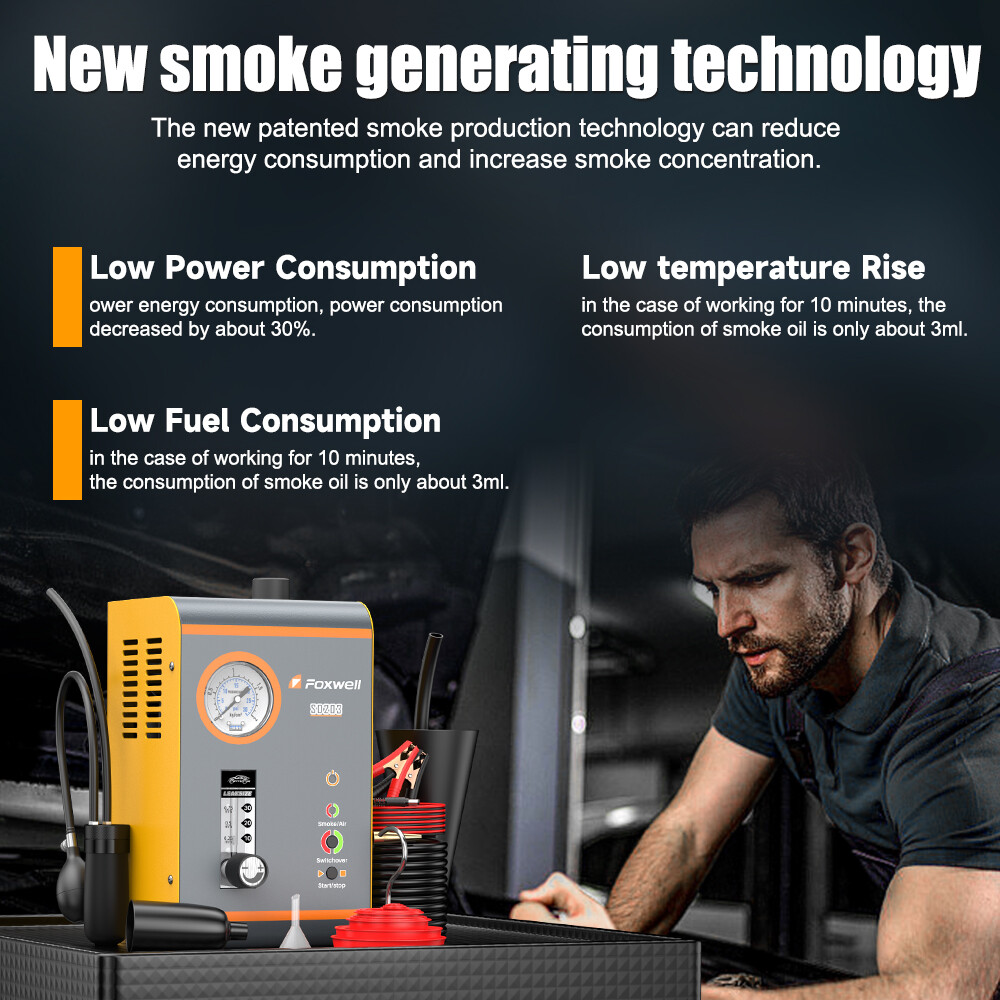 FOXWELL SD203 Vacuum System EVAP Smoke Machine Diagnostic Leak Detection Tester