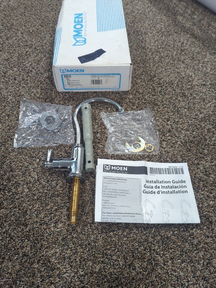 Moen S5510 Chrome Sip Traditional Cold Water Kitchen Beverage Faucet OPEN BOX