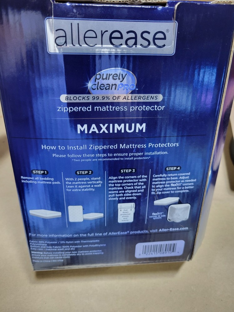 Waterproof Allergy/Bed Bug Protection Zippered Mattress Protector. TWIN