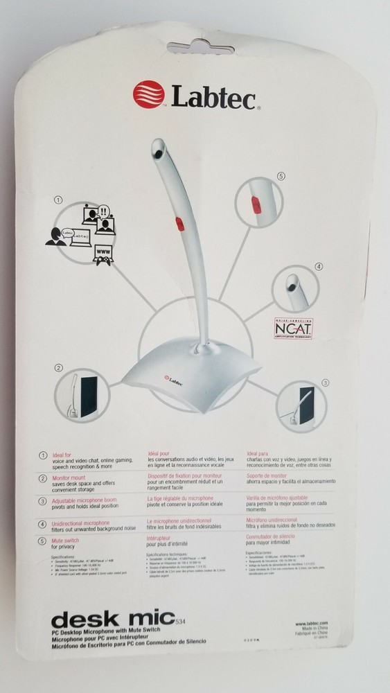 Labtec Verse 514 VOIP Microphon PC MAC Desktop Computer Unidirectional