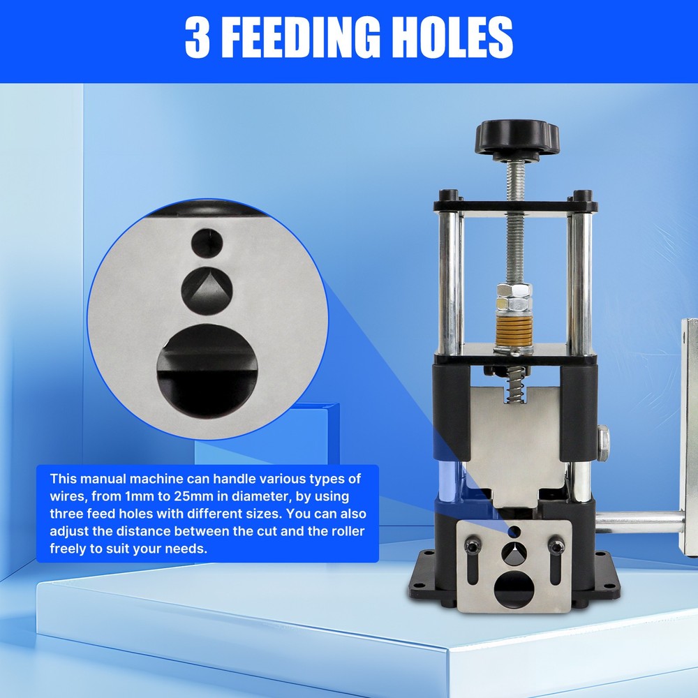 Manual Wire Stripping Machine Drill Powered Hand Crank Wire Stripper Tool 1-25MM